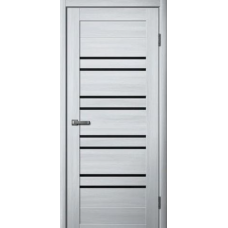 Дверь межкомнатная Сибирь Профиль Ла Стелла 282 Ясень пепельный, стекло черное